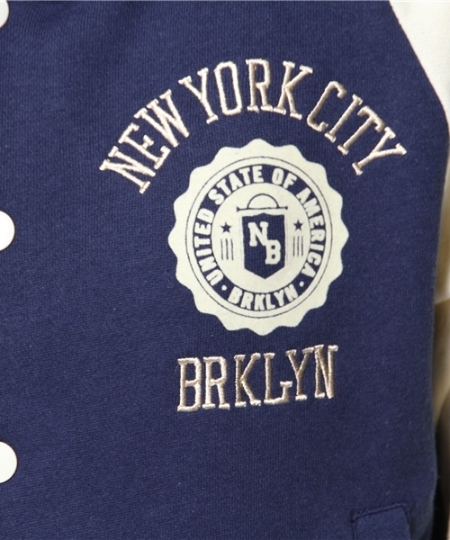 WEGO（ウィゴー）の「WEGO/カレッジパーカースタジャン（スタジャン・レディース・ブラック/ネイビー/レッド・FREE）」の10枚目の写真