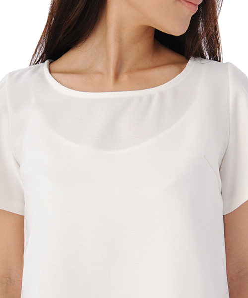 AMBIENT（アンビエント）の「シフォンレイヤードトップス（Tシャツ/カットソー・レディース・ホワイト/ライトベージュ/ネイビー・FREE）」の10枚目の写真