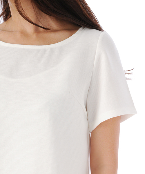 AMBIENT（アンビエント）の「シフォンレイヤードトップス（Tシャツ/カットソー・レディース・ホワイト/ライトベージュ/ネイビー・FREE）」の11枚目の写真