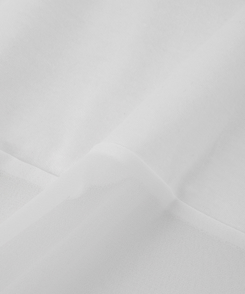 AMBIENT（アンビエント）の「シフォンレイヤードトップス（Tシャツ/カットソー・レディース・ホワイト/ライトベージュ/ネイビー・FREE）」の6枚目の写真