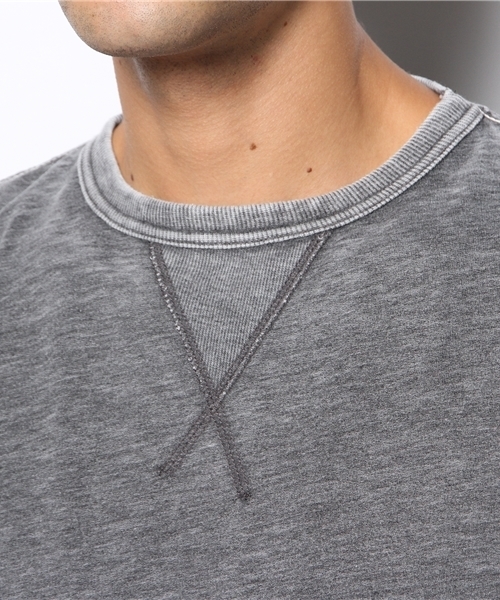 MORGAN HOMME（モルガンオム）の「オパールクルースエット/スウェット（スウェット・メンズ・グレー/ネイビー・AL/LARGE/MEDIUM）」の3枚目の写真