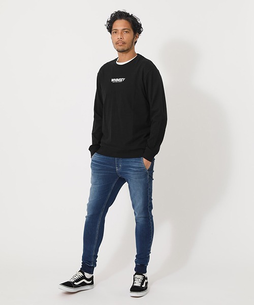 AZUL by moussy(アズールバイマウジー)の「NEW DOBBY SLIM JOGGER/ニュードビースリムジョガー(デニムパンツ・メンズ・ブルー/ブラック/ライトブルー・SMALL/LARGE/MEDIUM/X-SMALL/X-LARGE)」の5枚目の写真