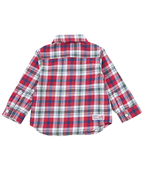 X-girl Stages（エックスガールステージス）の「COLORFUL SHIRT　（4T～7T）（シャツ/ブラウス・キッズ・レッド/ピンク/ネイビー・6T/7T/4T/5T）」の4枚目の写真