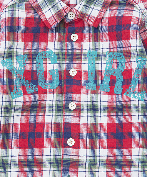 X-girl Stages（エックスガールステージス）の「COLORFUL SHIRT　（4T～7T）（シャツ/ブラウス・キッズ・レッド/ピンク/ネイビー・6T/7T/4T/5T）」の6枚目の写真