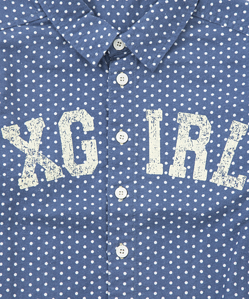 X-girl Stages（エックスガールステージス）の「COLORFUL SHIRT　（4T～7T）（シャツ/ブラウス・キッズ・レッド/ピンク/ネイビー・6T/7T/4T/5T）」の8枚目の写真