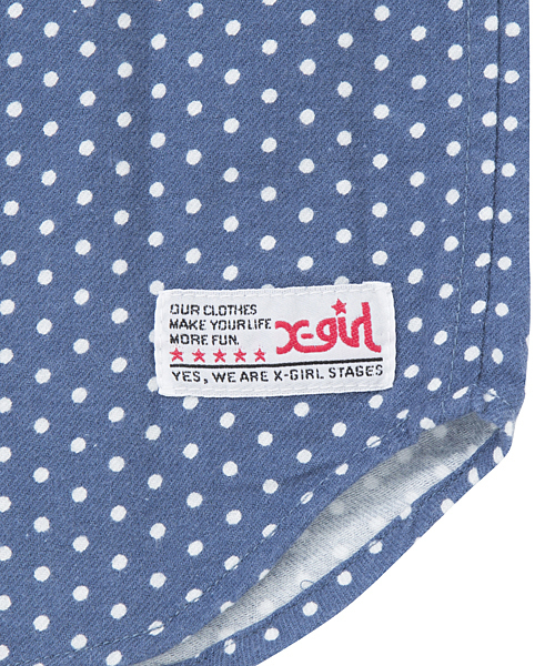 X-girl Stages（エックスガールステージス）の「COLORFUL SHIRT　（4T～7T）（シャツ/ブラウス・キッズ・レッド/ピンク/ネイビー・6T/7T/4T/5T）」の10枚目の写真