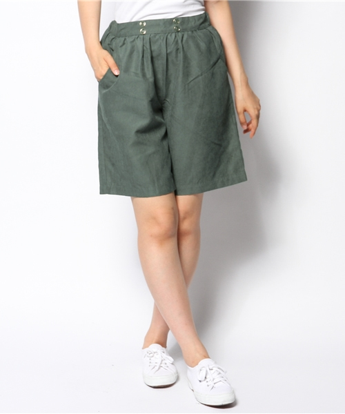 WEGO(ウィゴー)の「WEGO/ハーフガウチョパンツ(チノパンツ・レディース・ベージュ/ダークグリーン/ネイビー・FREE)」の12枚目の写真