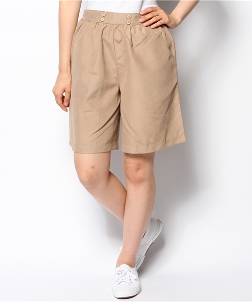 WEGO(ウィゴー)の「WEGO/ハーフガウチョパンツ(チノパンツ・レディース・ベージュ/ダークグリーン/ネイビー・FREE)」の13枚目の写真