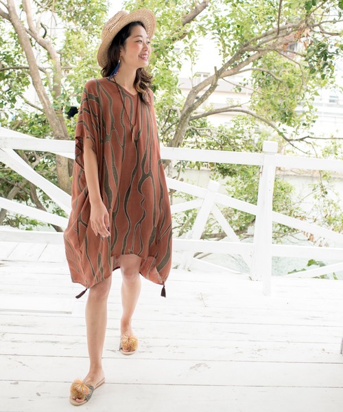 チャイハネ（チャイハネ）の「【チャイハネ】ジオメトリックペーパーハット（ハット・レディース・ブラウン/ナチュラル・FREE）」の7枚目の写真