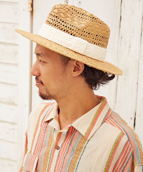 チャイハネ（チャイハネ）の「【チャイハネ】ジオメトリックペーパーハット（ハット・レディース・ブラウン/ナチュラル・FREE）」の9枚目の写真