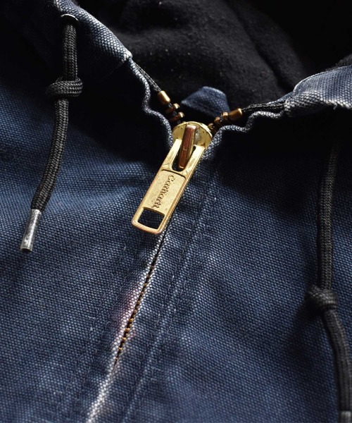 Carhartt（カーハート）の「【ヴィンテージ古着】Carhartt/カーハート ダック地 アクティブパーカー（ブルゾン・メンズ・ネイビー・MEDIUM）」の9枚目の写真
