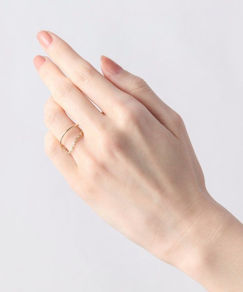 COCOSHNIK(ココシュニック)の「甲丸×チェーン リング(リング・レディース・ホワイト系その他7・10号/12号/14号)」の11枚目の写真
