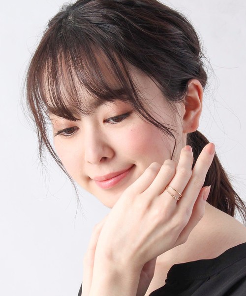 COCOSHNIK(ココシュニック)の「甲丸×チェーン リング(リング・レディース・ホワイト系その他7・10号/12号/14号)」の7枚目の写真