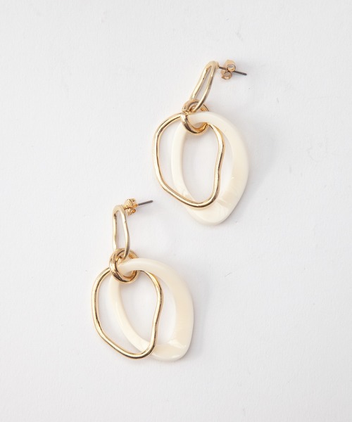 SMIR NASLI（サミールナスリ）の「Acrylic Pierce/アクリルピアス（ピアス（両耳用）・レディース・ホワイト/パープル/カーキ・フリー）」の2枚目の写真