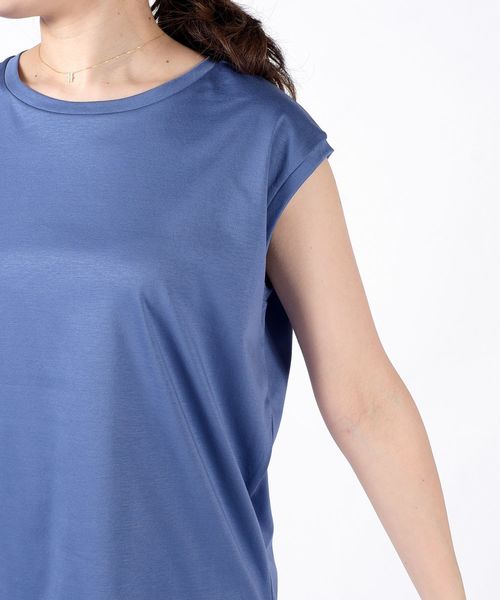 SHIPS（シップス）の「ALBINIフレンチスリーブプルオーバー◇（Tシャツ/カットソー・レディース・ライトグレー/スカイブルー/ブラック/オレンジ・ONE SIZE）」の10枚目の写真