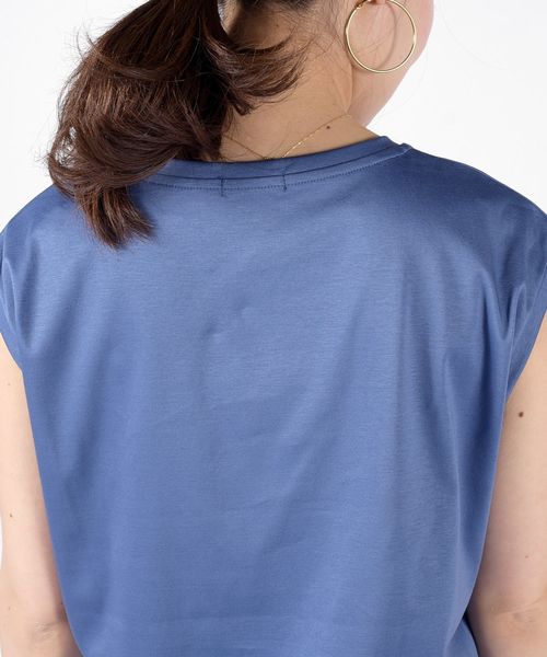 SHIPS（シップス）の「ALBINIフレンチスリーブプルオーバー◇（Tシャツ/カットソー・レディース・ライトグレー/スカイブルー/ブラック/オレンジ・ONE SIZE）」の12枚目の写真