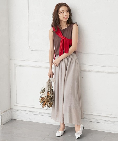 KOBE LETTUCE（コウベレタス）の「ドッキングノースリーブワンピース（ワンピース・レディース・ブラウン/ベージュ/ブラック・FREE）」の3枚目の写真