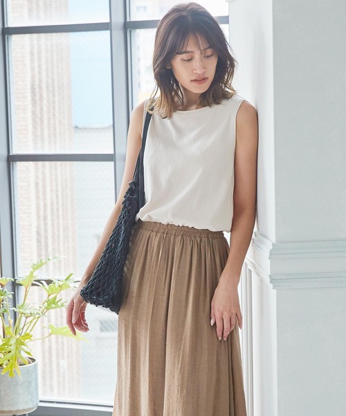 KOBE LETTUCE（コウベレタス）の「ドッキングノースリーブワンピース（ワンピース・レディース・ブラウン/ベージュ/ブラック・FREE）」の11枚目の写真