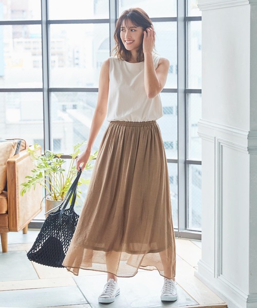 KOBE LETTUCE（コウベレタス）の「ドッキングノースリーブワンピース（ワンピース・レディース・ブラウン/ベージュ/ブラック・FREE）」の13枚目の写真