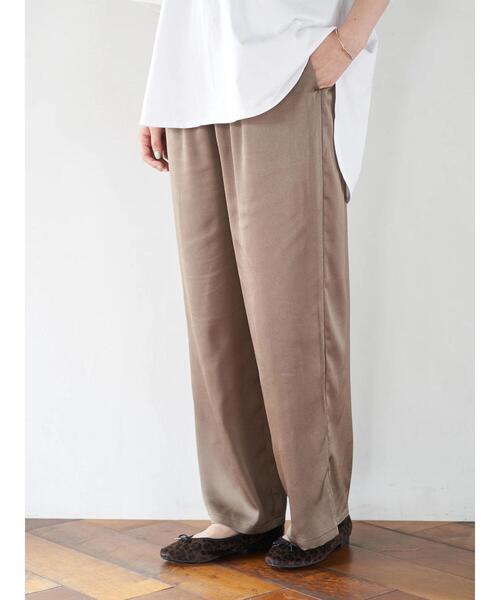 AMERICAN HOLIC（アメリカンホリック）の「イージーとろみワイドパンツ　＊（その他パンツ・レディース・チャコールグレー/マルチ/モカ/ブラック系その他/その他9/ストライプ/ドット・M/L）」の13枚目の写真