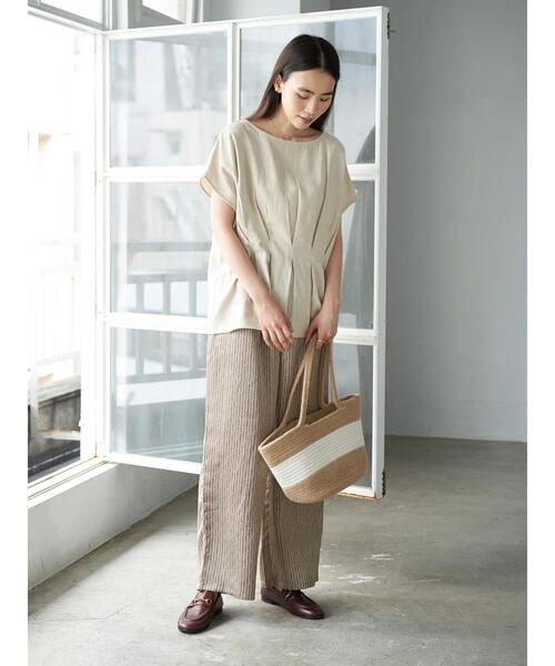 AMERICAN HOLIC（アメリカンホリック）の「イージーとろみワイドパンツ　＊（その他パンツ・レディース・チャコールグレー/マルチ/モカ/ブラック系その他/その他9/ストライプ/ドット・M/L）」の21枚目の写真