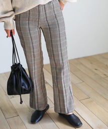select MOCA | 2020 A/W チェックワイドレッグパンツ/フルレングス美シルエットセンタープレスパンツ(その他パンツ)