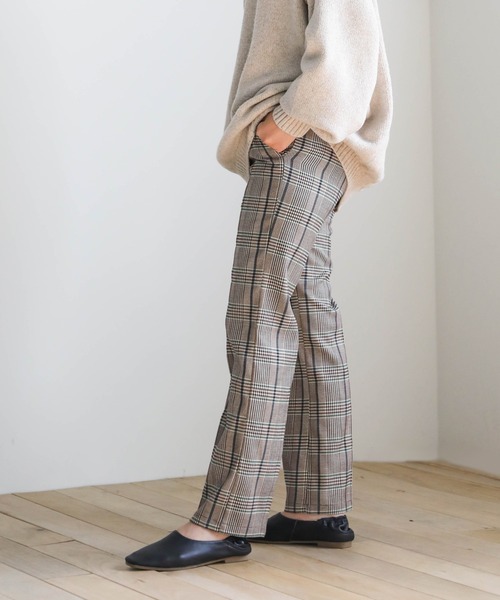 select MOCA（セレクトモカ）の「チェックワイドレッグパンツ（その他パンツ・レディース・パープル/グリーン・SMALL/MEDIUM）」の6枚目の写真