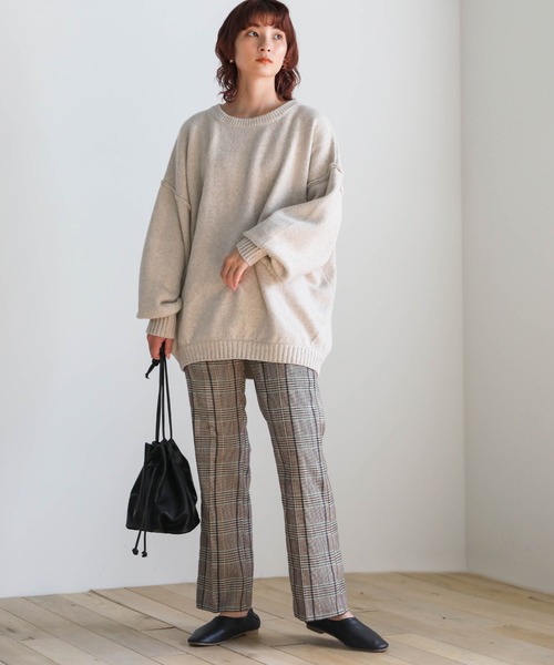 select MOCA（セレクトモカ）の「チェックワイドレッグパンツ（その他パンツ・レディース・パープル/グリーン・SMALL/MEDIUM）」の3枚目の写真