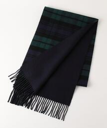 Johnstons of Elgin カシミヤ 100％マフラーブラックウォッチ Johnstons of Elgin100%カシミアマフラーブラックウォッチ