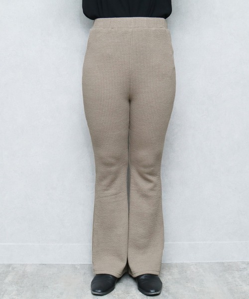 reca(レカ)の「リブフレアレギンスパンツ(レギンス/スパッツ・レディース・ブラック/アイボリー/グレー系その他・FREE)」の13枚目の写真