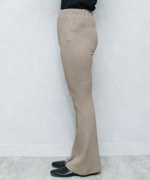 reca(レカ)の「リブフレアレギンスパンツ(レギンス/スパッツ・レディース・ブラック/アイボリー/グレー系その他・FREE)」の10枚目の写真