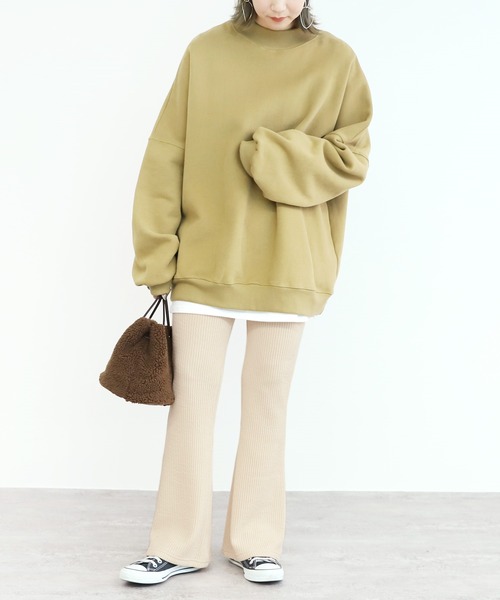 reca(レカ)の「リブフレアレギンスパンツ(レギンス/スパッツ・レディース・ブラック/アイボリー/グレー系その他・FREE)」の21枚目の写真