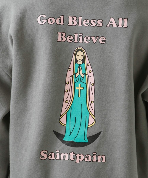 SAINTPAIN(セイントペイン)の「SAINTPAIN/ロゴスウェットプルオーバー 2924392(スウェット・メンズ・ブラック/カーキ・MEDIUM/LARGE)」の13枚目の写真
