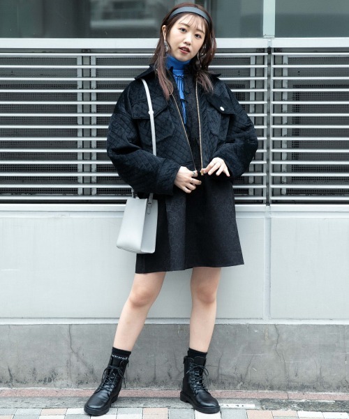 Me%（ミィパーセント）の「ジャガードミニワンピース（ワンピース・レディース・ブラック系その他/イエロー系その他・FREE）」の8枚目の写真