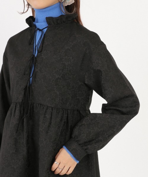 Me%（ミィパーセント）の「ジャガードミニワンピース（ワンピース・レディース・ブラック系その他/イエロー系その他・FREE）」の9枚目の写真