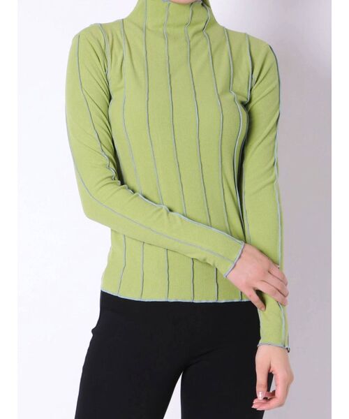 jouetie（ジュエティ）の「ロックステッチトップス（Tシャツ/カットソー・レディース・オフホワイト/ブラック/グリーン・MEDIUM）」の6枚目の写真