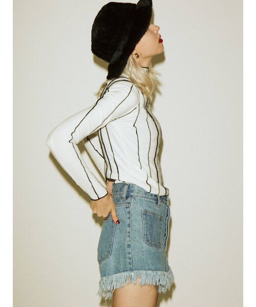 jouetie（ジュエティ）の「ロックステッチトップス（Tシャツ/カットソー・レディース・オフホワイト/ブラック/グリーン・MEDIUM）」の8枚目の写真