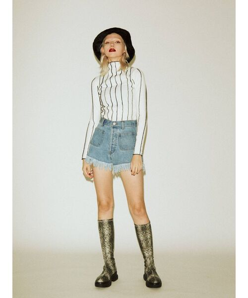 jouetie（ジュエティ）の「ロックステッチトップス（Tシャツ/カットソー・レディース・オフホワイト/ブラック/グリーン・MEDIUM）」の9枚目の写真