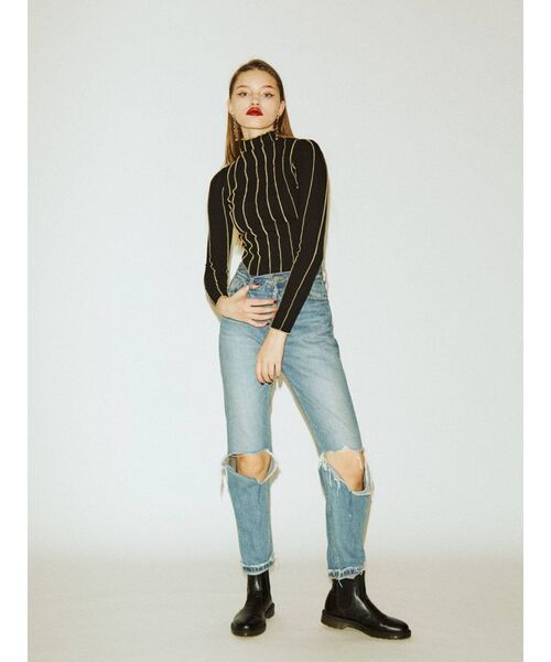 jouetie（ジュエティ）の「ロックステッチトップス（Tシャツ/カットソー・レディース・オフホワイト/ブラック/グリーン・MEDIUM）」の11枚目の写真