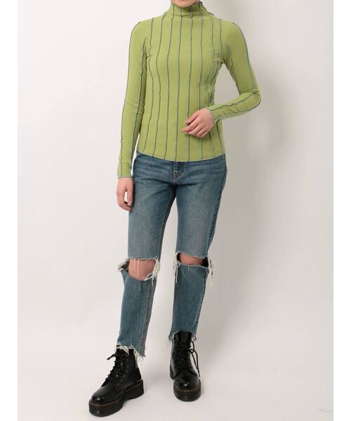 jouetie（ジュエティ）の「ロックステッチトップス（Tシャツ/カットソー・レディース・オフホワイト/ブラック/グリーン・MEDIUM）」の16枚目の写真