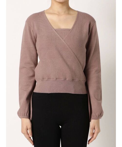 dazzlin（ダズリン）の「カシュクールベアクロシェニットトップス（ニット/セーター・レディース・ブラック/パープル/ブラウン/オフホワイト・FREE）」の14枚目の写真