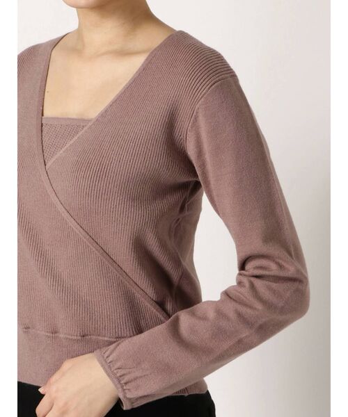 dazzlin（ダズリン）の「カシュクールベアクロシェニットトップス（ニット/セーター・レディース・ブラック/パープル/ブラウン/オフホワイト・FREE）」の18枚目の写真