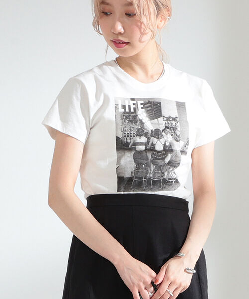 Ray BEAMS(レイビームス)の「GOOD ROCK SPEED / Life Girls ミニ Tシャツ(Tシャツ/カットソー・レディース・ホワイト・ONE SIZE)」の1枚目の写真