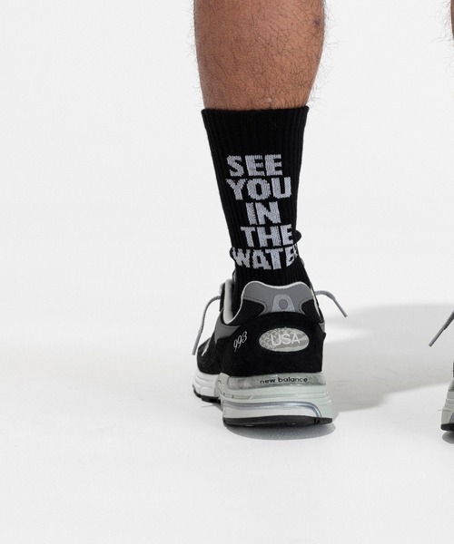 MAGIC NUMBER（マジック ナンバー）の「【MAGIC NUMBER】SEE YOU IN THE WATER　RETRO SOX（ソックス/靴下・メンズ・オフホワイト/ブラック・FREE）」の5枚目の写真