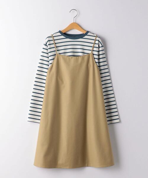 セール ジュニア ボーダー キャミ レイヤード ワンピース ワンピース Green Label Relaxing グリーンレーベルリラクシング のファッション通販 Zozotown