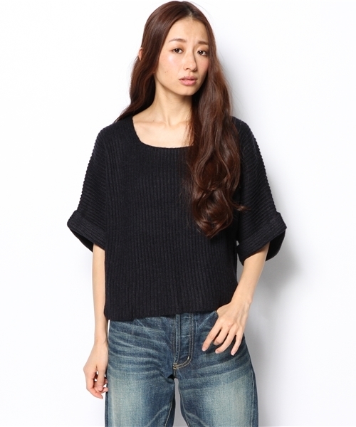 CIAOPANIC(チャオパニック)の「【Ciaopanic】畦編みBigシルエットPO(ニット/セーター・レディース・オフホワイト/ネイビー/ブラック・FREE)」の1枚目の写真