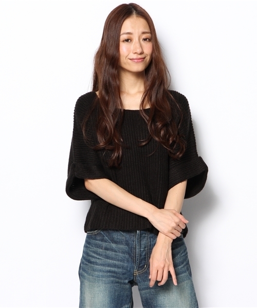 CIAOPANIC(チャオパニック)の「【Ciaopanic】畦編みBigシルエットPO(ニット/セーター・レディース・オフホワイト/ネイビー/ブラック・FREE)」の3枚目の写真