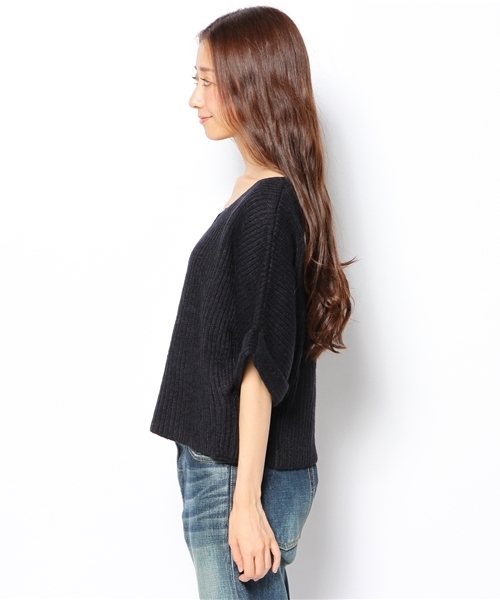 CIAOPANIC(チャオパニック)の「【Ciaopanic】畦編みBigシルエットPO(ニット/セーター・レディース・オフホワイト/ネイビー/ブラック・FREE)」の5枚目の写真