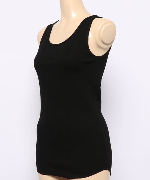 eversince(エバーシンス)の「【ペールトーン】ラウンドネック・リブタンクトップ(タンクトップ・レディース・ブラック/アイボリー/オフホワイト/ピンク/グリーン/グレイッシュベージュ・M/L)」の8枚目の写真