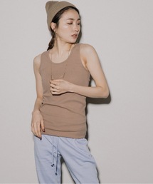 eversince | 【ペールトーン】ラウンドネック・リブタンクトップ(タンクトップ)